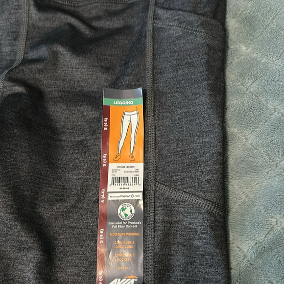 Avia Leggings Dark Gray NWT Small (4-6) with Pockets AV Core Legging - Picture 3 of 4
